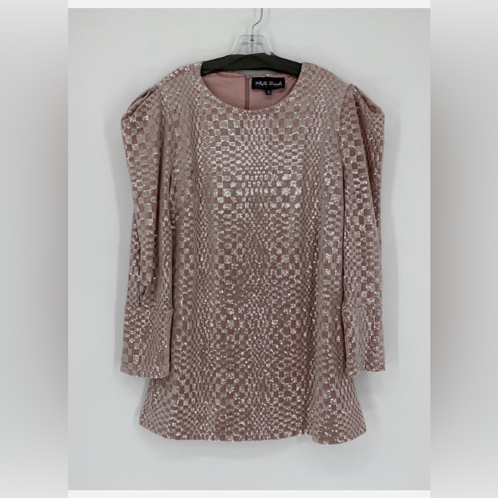 Vintage Style Pink Sequin Party Dress